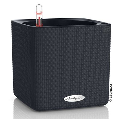 LECHUZA® Pflanzgefäße CUBE Color 16 Schiefergrau mit Dochtsystem
