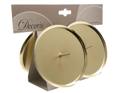 Adventskranzkerzenhalter Goldfarben Ø 10 cm aus Metall - 4er Set