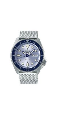 Seiko 5 Sports 5 Armbanduhr Silber Blau SRPE77K1