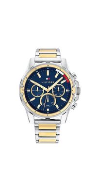 Tommy Hilfiger Mason Multifunktionsuhr Bicolor Edelstahl Blau 1791937