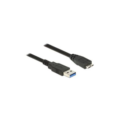 DELOCK USB Kabel USB3.0 A -> Micro-B St/St 2.00m schw