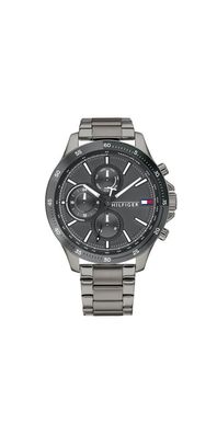 Tommy Hilfiger Bank Multifunktionsuhr Grau Edelstahl 1791719