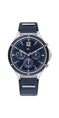 Tommy Hilfiger Eve Multifunktionsuhr Blau Silikon 1782281