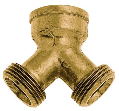 GEKA® plus Abzweigstück Innengewinde 3/4 Zoll & 2 Außengewinde 3/4 Zoll Messing