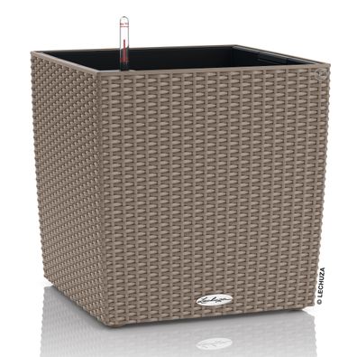 LECHUZA® Pflanzgefäße CUBE Cottage 50 Sandbraun All-in-One