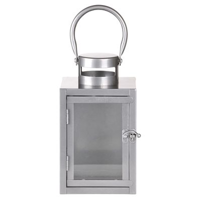 Esschert Design Wandlaterne Silberfarben 23 cm - Stahlblech & Glas
