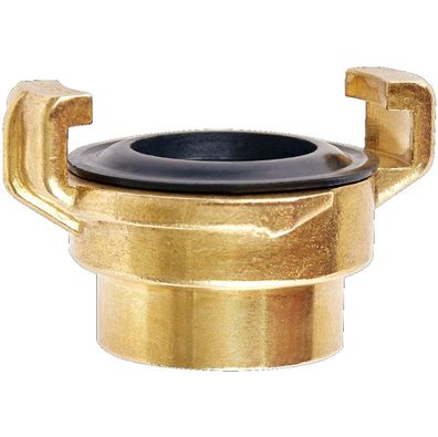 GEKA® Gewindestück mit Innengewinde 1 Zoll Messing mit NBR Flachdichtring