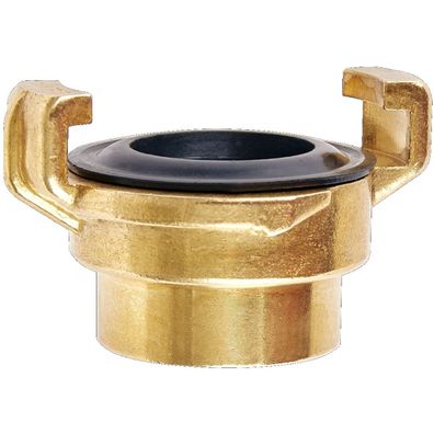 GEKA® Gewindestück mit Innengewinde 1/2 Zoll Messing mit NBR Flachdichtring