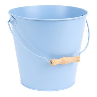 Esschert Design Eimer Babyblau mit Holzgriff Volumen 4,815 Liter - Metall EAN 0306659