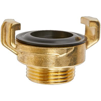 GEKA® Gewindestück mit Außengewinde 1/2 Zoll Messing mit NBR Flachdichtring