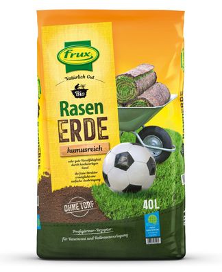 frux® Pro Bio Rasenerde humusreich Natürlich Gut torffrei - 40 Liter
