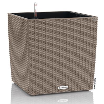 LECHUZA® Pflanzgefäße CUBE Cottage 40 Sandbraun All-in-One