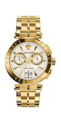 Versace Aion Chronograph Herrenuhr gold champagner Edelstahl