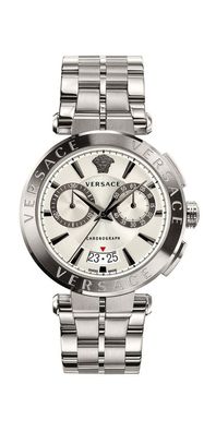 Versace Aion Chronograph Herrenuhr silber Edelstahl