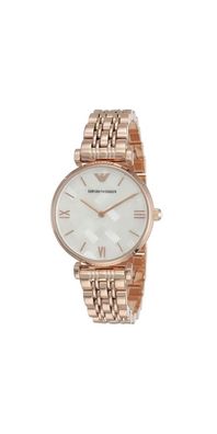Emporio Armani Damen-Uhr aus roségoldfarbenem Edelstahl AR11110