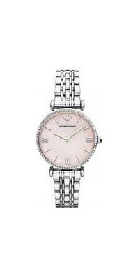Emporio Armani Gianni T Bar Damenuhr silber rosa