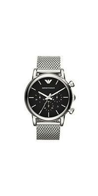 Emporio Armani Luigi Chronograph Herren silber schwarz