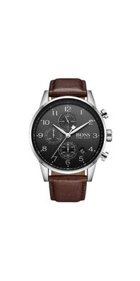 Boss Navigator Herren Chronograph Braun Grau Leder HB1513494