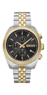 Donna Karan New York Everyday Chronograph Herrenuhr silber gold
