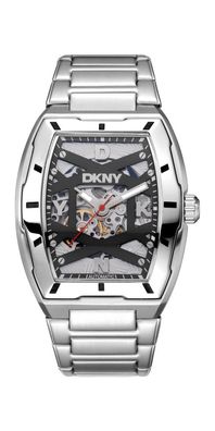 Donna Karan New York Urban Herrenuhr silber schwarz