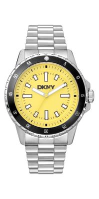 Donna Karan New York Active Herrenuhr silber gelb