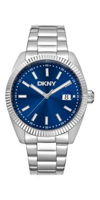 Donna Karan New York Everyday Herrenuhr silber blau