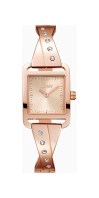 Donna Karan New York Iconic City Bangle Damenuhr roségold