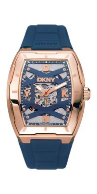 Donna Karan New York Active Urban Herrenuhr roségold blau