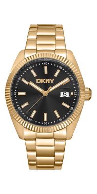 Donna Karan New York Everyday Herrenuhr gold schwarz