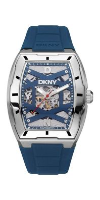Donna Karan New York Urban Herrenuhr silber blau