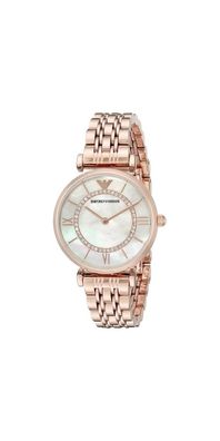 Emporio Armani Gianni T-Bar Quarzuhr Roségold Perlmutt AR1909