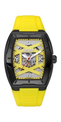 Donna Karan New York Active Urban Herrenuhr schwarz gelb