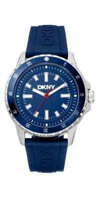 Donna Karan New York Active Herrenuhr silber blau