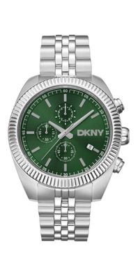 Donna Karan New York Everyday Chronograph Herrenuhr silber gruen