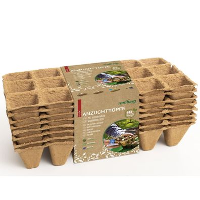 Romberg Classic Anzuchttöpfe 5 cm quadratisch torffrei - 144er Pack