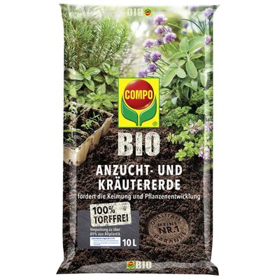 COMPO Anzucht- und Kräutererde torffrei - 10 Liter