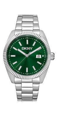 Donna Karan New York Everyday Herrenuhr silber gruen