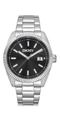 Donna Karan New York Everyday Herrenuhr silber schwarz