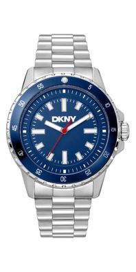 Donna Karan New York Active Herrenuhr silber blau
