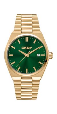 Donna Karan New York Everyday Herrenuhr gold gruen