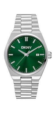 Donna Karan New York Everyday Herrenuhr silber gruen