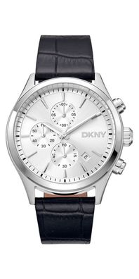 Donna Karan New York Active Chronograph Herrenuhr silber schwarz