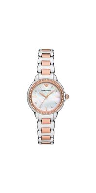 Emporio Armani Dreizeigeruhr Zweifarbig Edelstahl AR11569