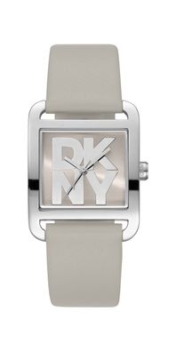 Donna Karan New York City Maxi Damenuhr silber grau