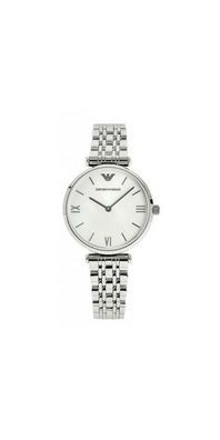 Emporio Armani Classic Uhr Damen silber Edelstahl