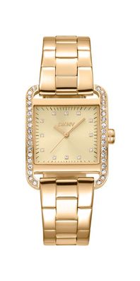 Donna Karan New York City Glitz Damenuhr gold