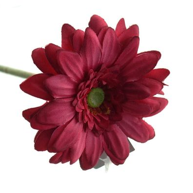 DEKO® Florale Gerbera Dunkelrosa Ø 7cm mit 46 cm Stiellänge - Kunstblumen