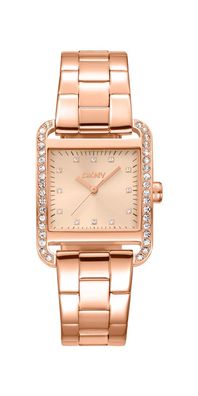 Donna Karan New York City Glitz Damenuhr roségold