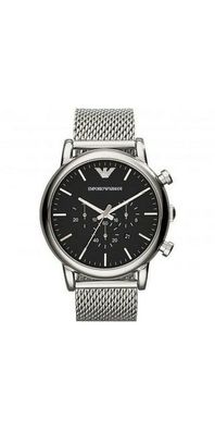 Emporio Armani Luigi Chronograph Herren silber schwarz