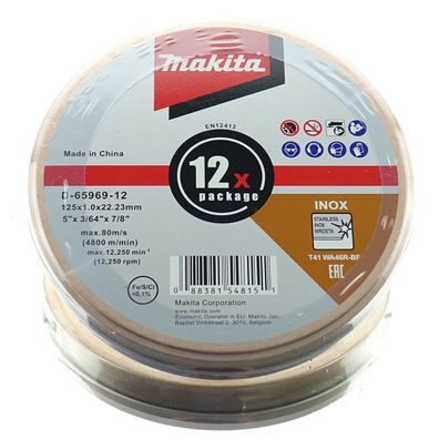 Makita® Zubehör Trennscheiben Ø 125 x1 mm Inox 12 Stück - D-65969-12